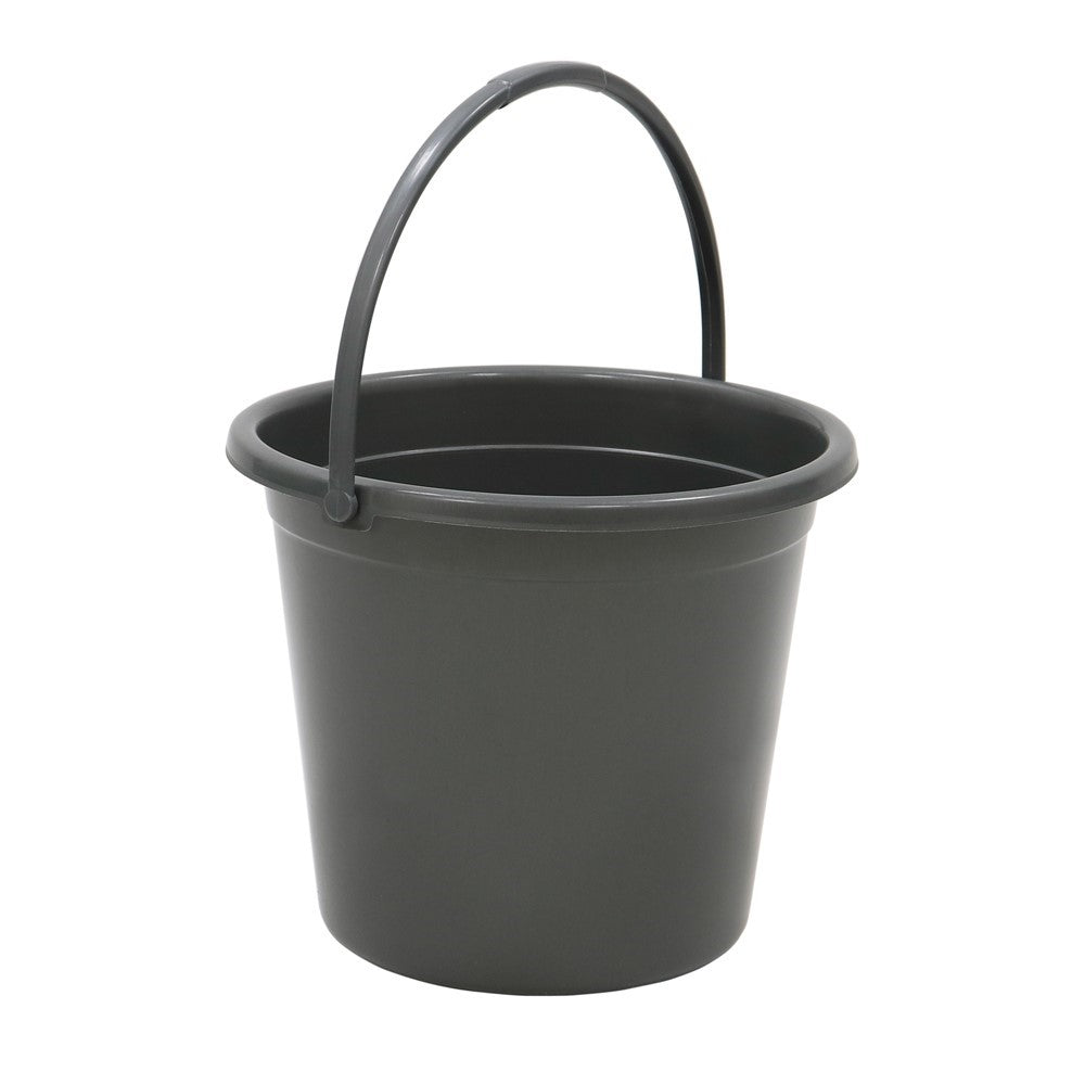JVL 10L Grey Round Recycled Plastic Bucket