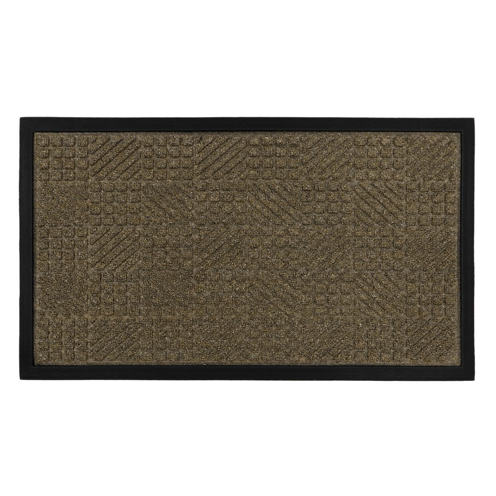 JVL Firth Brown Rubber Door Mat 40 x 70cm