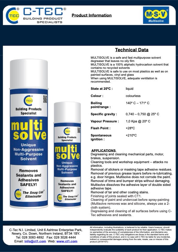 C Tec Multi Solve Sealant Remover 500ml