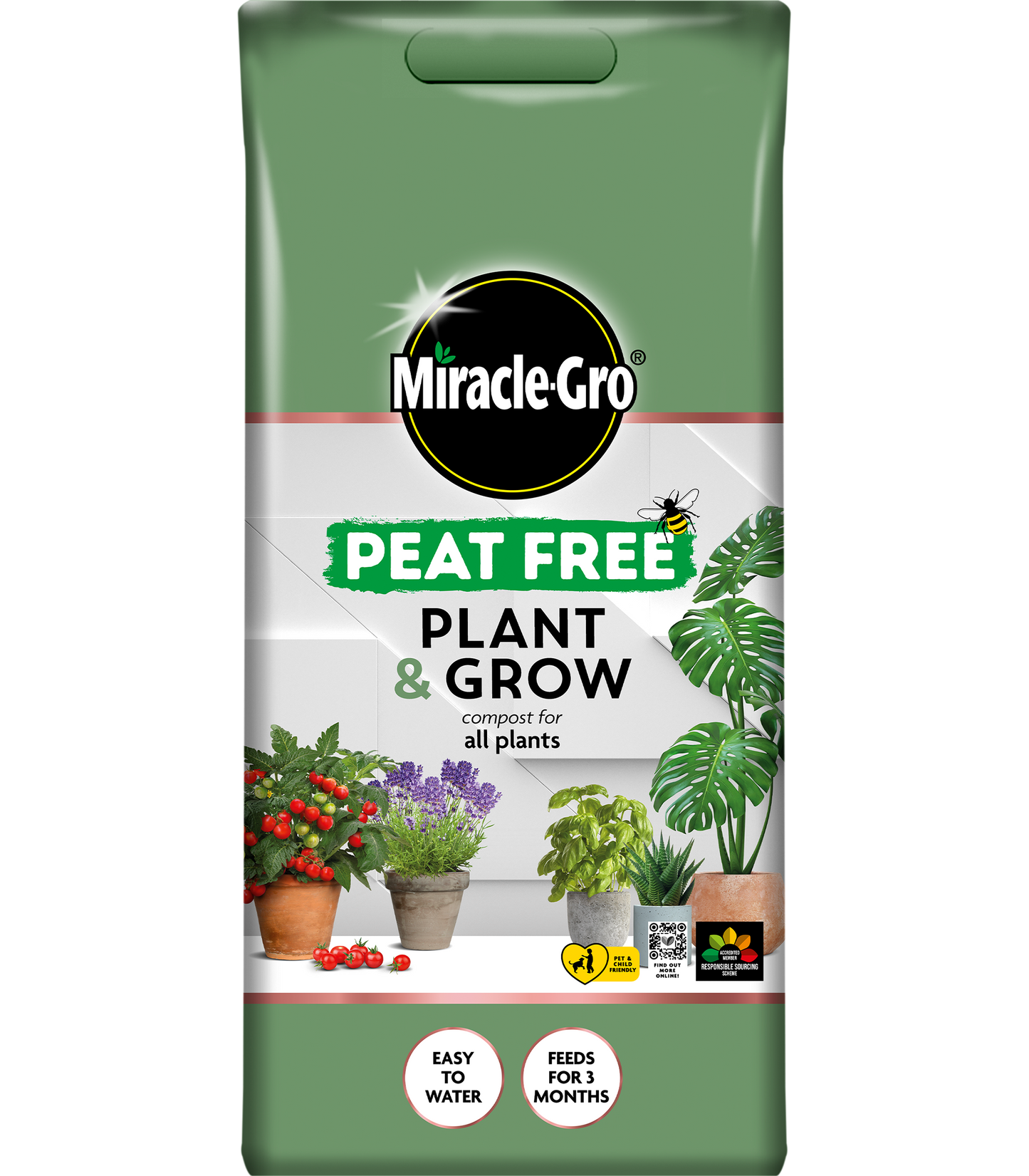 Miracle Gro Peat Free Plant & Grow All Purpose Compost 6L