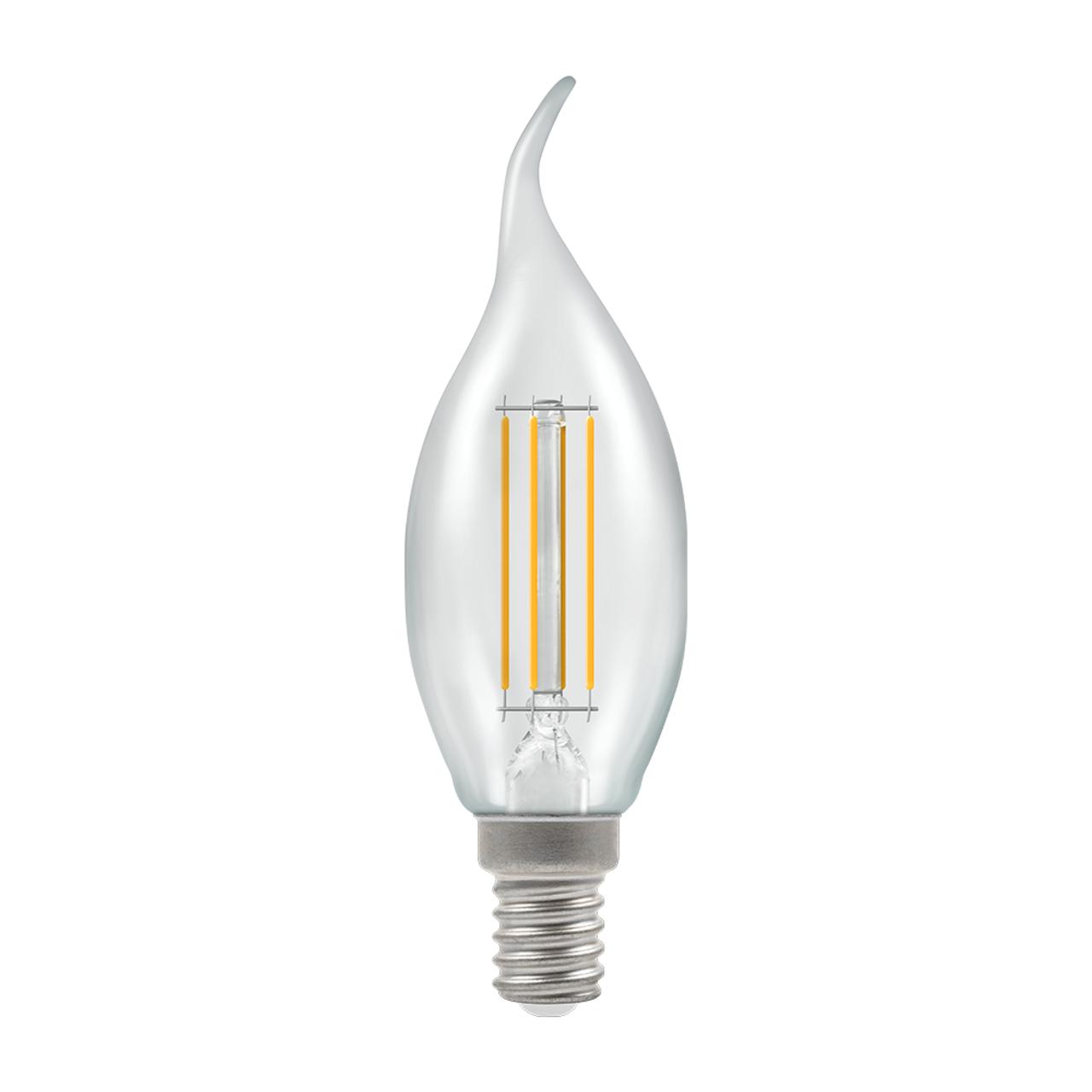 Crompton Dimmable LED SES 40W Clear Bent Tip Candle Warm White Bulb