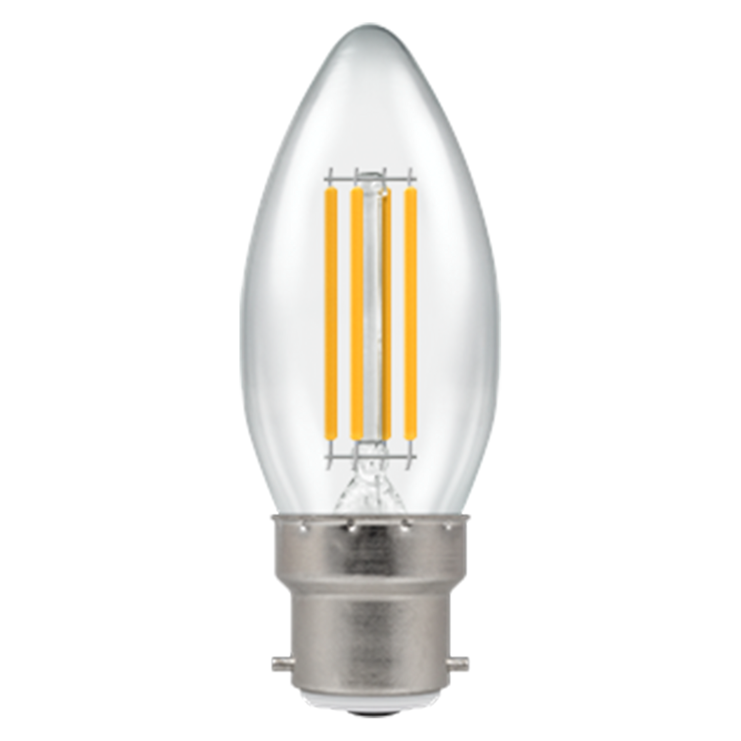 Crompton LED Dimmable Clear BC 40W Candle Warm White Bulb
