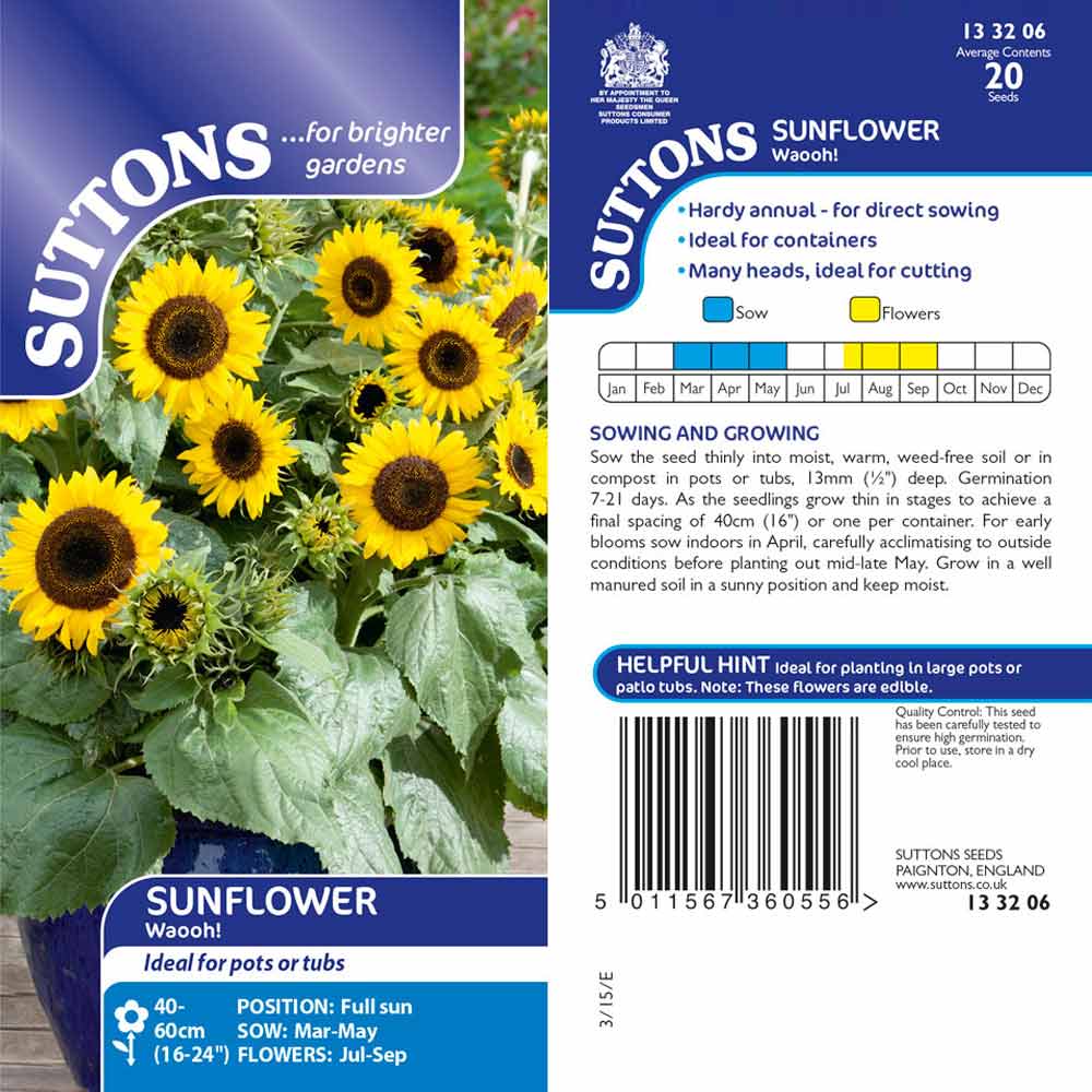 Suttons Sunflower Waooh! Seeds