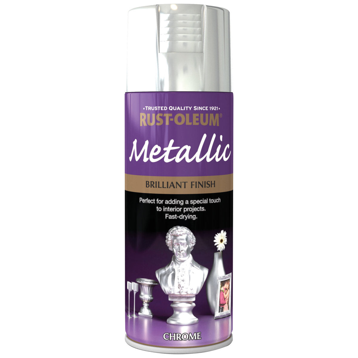 Rust-Oleum Metallic Chrome Brilliant Finish Spray Paint 400ml