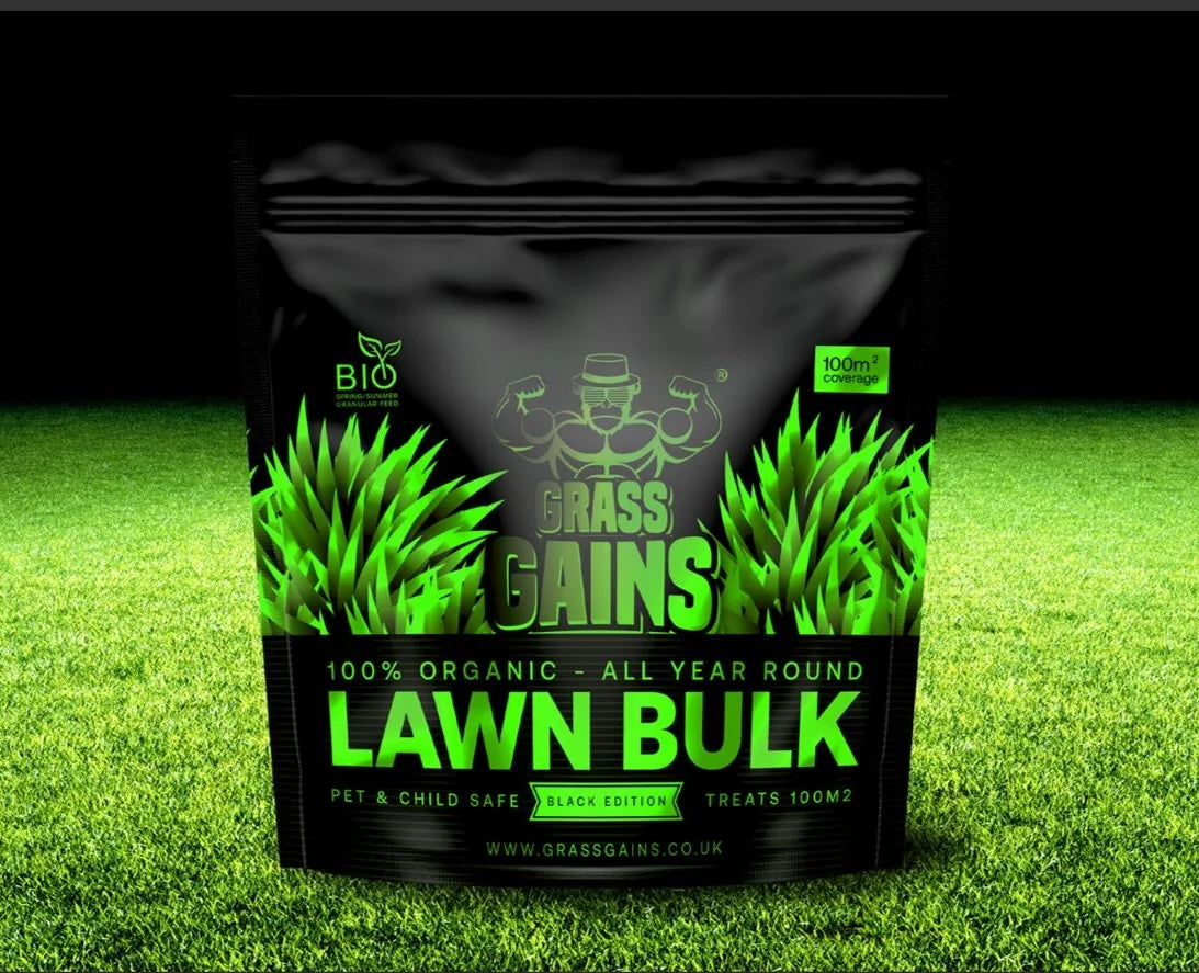 Grass Grains 100% Organic Lawn Bulk Black Edition 100m2