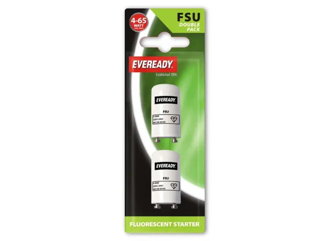 Eveready Fluorescent Tube Starter 4-65W 2 Pack
