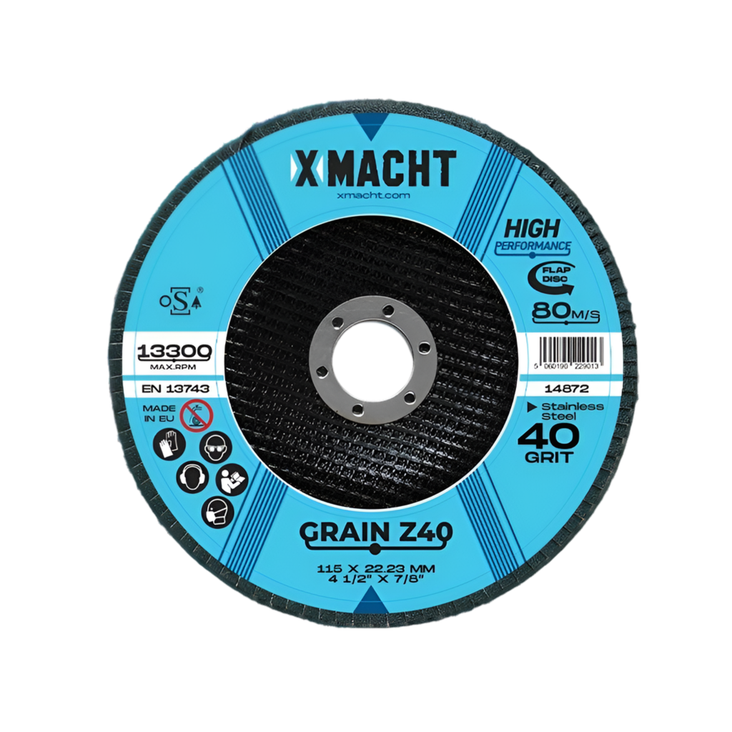 X Macht 115 x 22.23mm 40 Grit Flap Disc