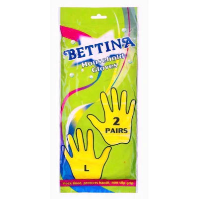Bettina Household Gloves 2 Pairs Size Large