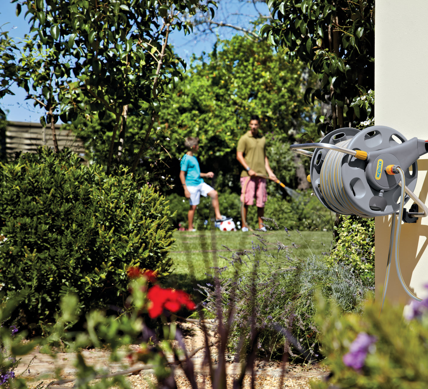 Hozelock 2477 60m 2 in 1 Hose Reel with 50m Hose