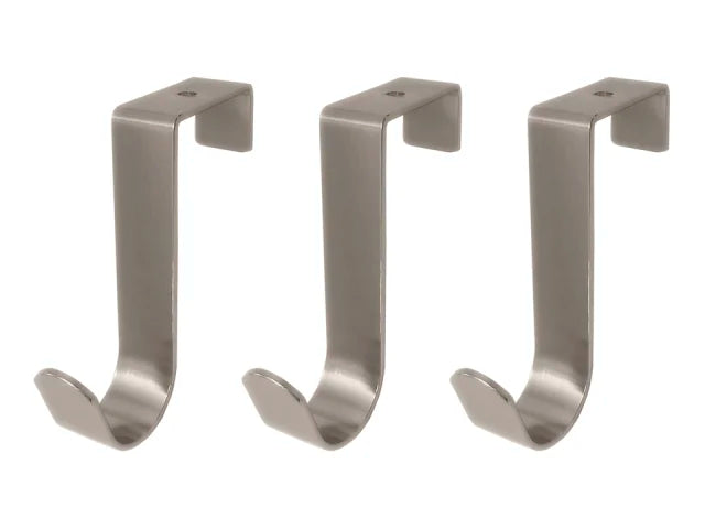 Headbourne Chrome Over The Door Hook 3 Pack