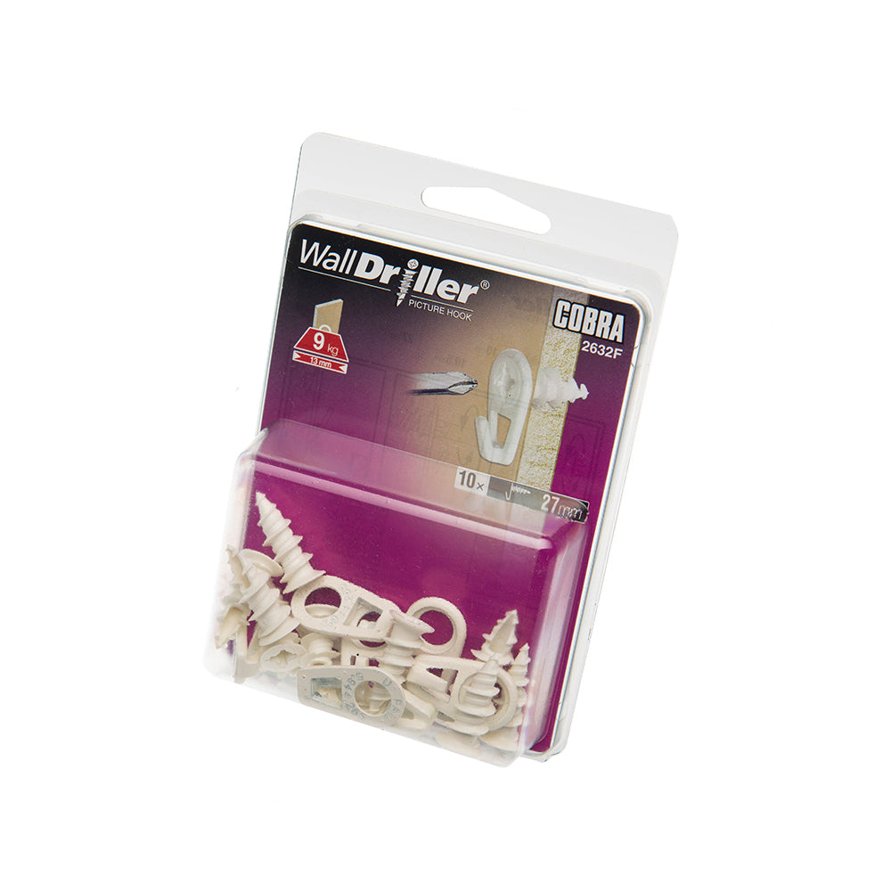 Hillman Wall Driller Picture Hook - No Pre-Drilling Needed, Holds Up To 50 Lbs, Brass Plated, Easy Install - View #5
