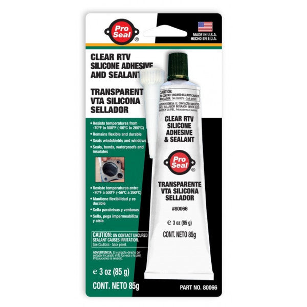 Pro Seal Clear RTV Silicone Adhesive & Sealant 85g