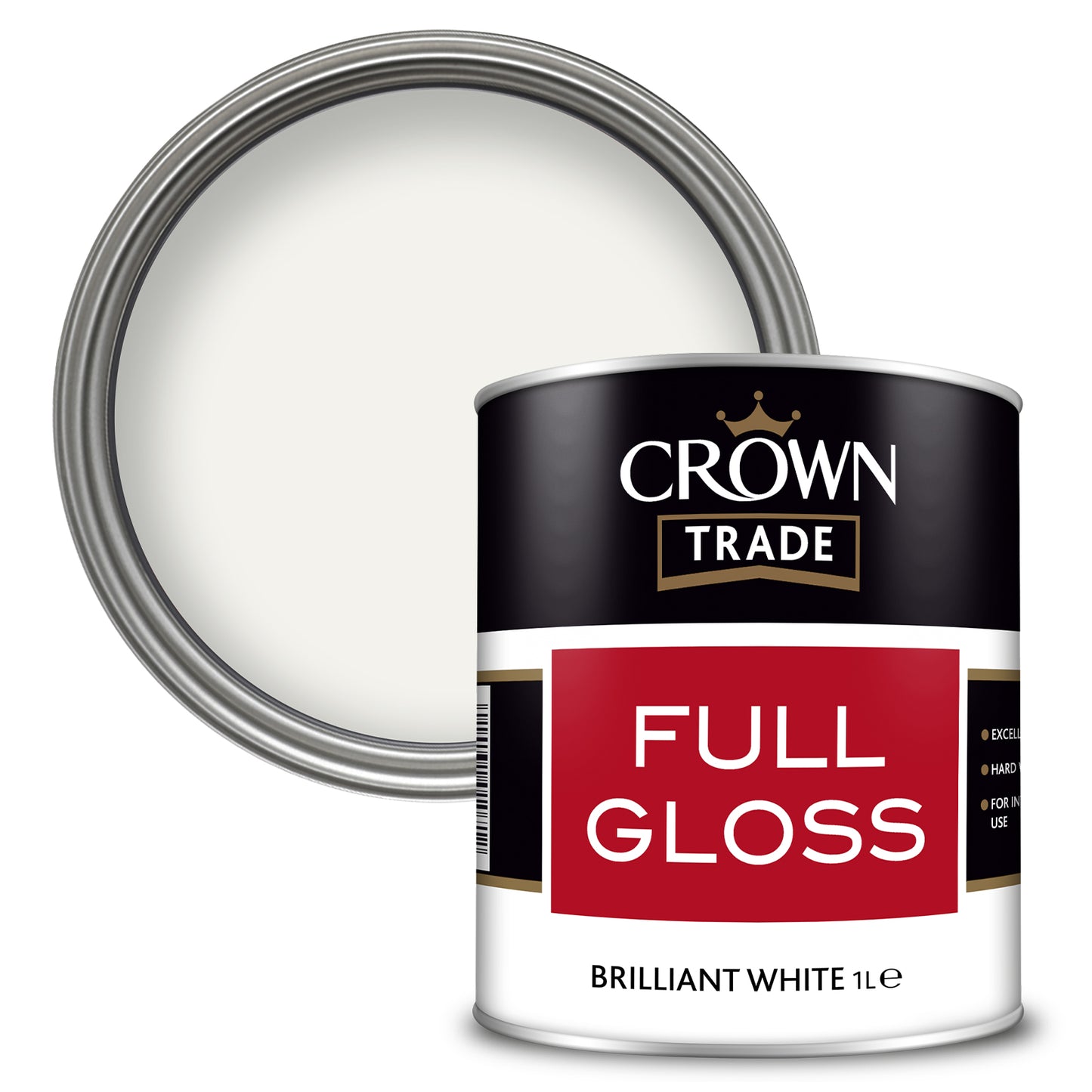 Crown Trade Full Gloss Brilliant White 1L