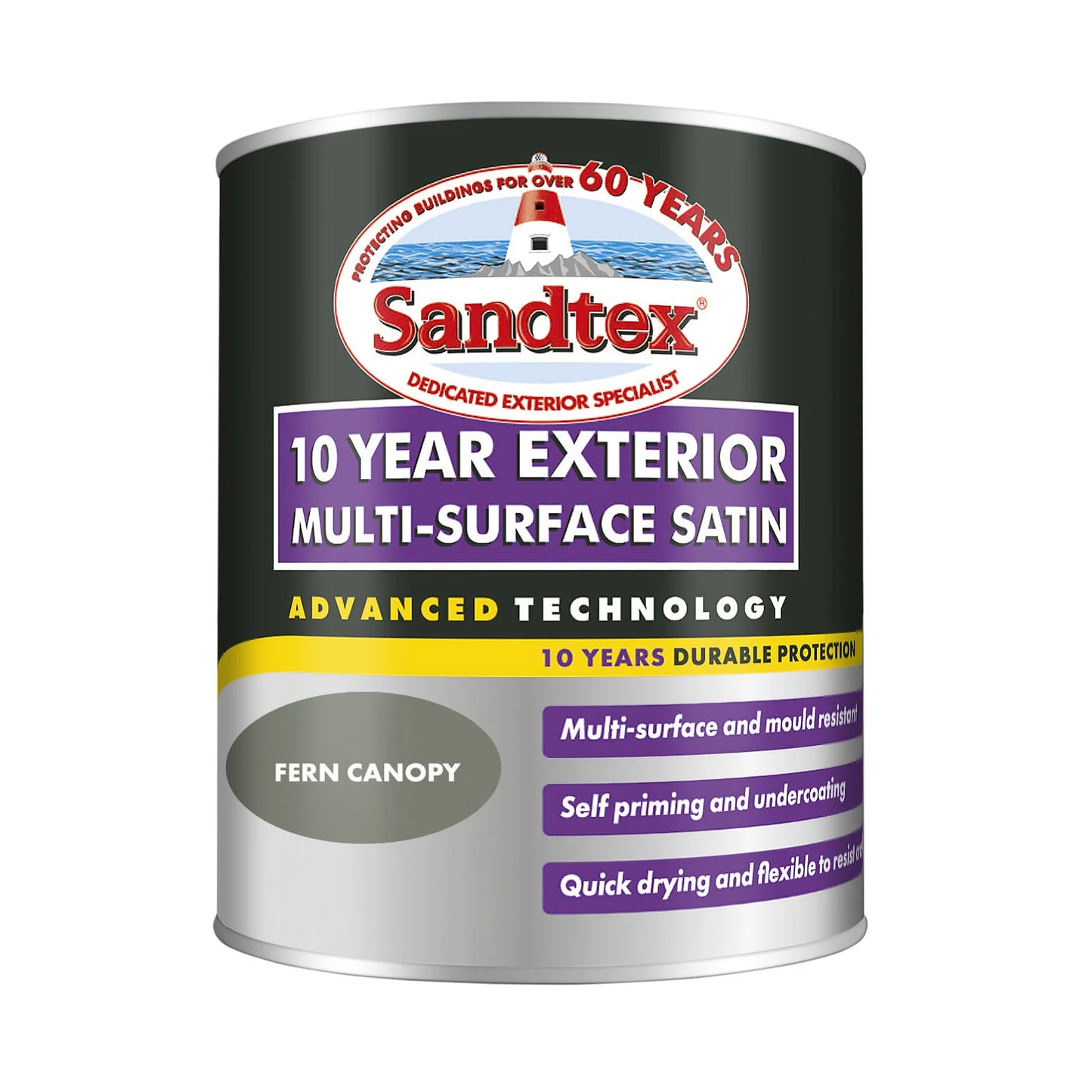 Sandtex 10 Year Multi Surface Satin Paint Fern Canopy 750ml