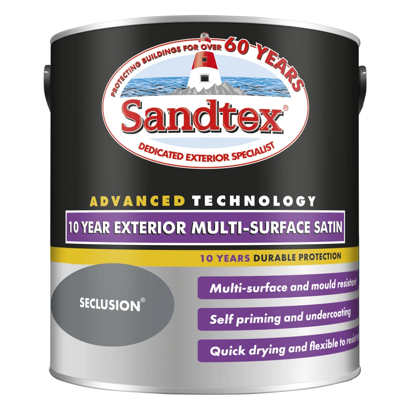 Sandtex 10 Year Multi Surface Satin Paint Seclusion