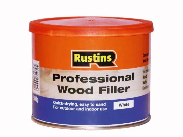Rustins Professional 2 Part Wood Filler White 250g