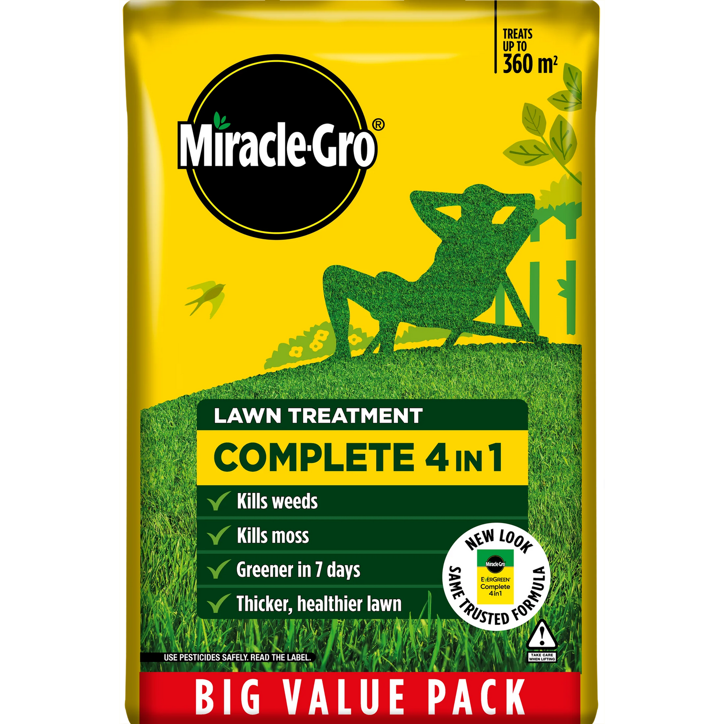 Miracle Gro Complete 4 in 1 Lawn Treatment 360m2 2 Pack