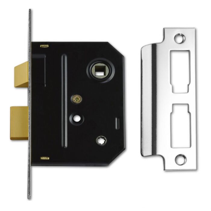Union 2294 Bathroom Mortice Lock 2.5" Chrome