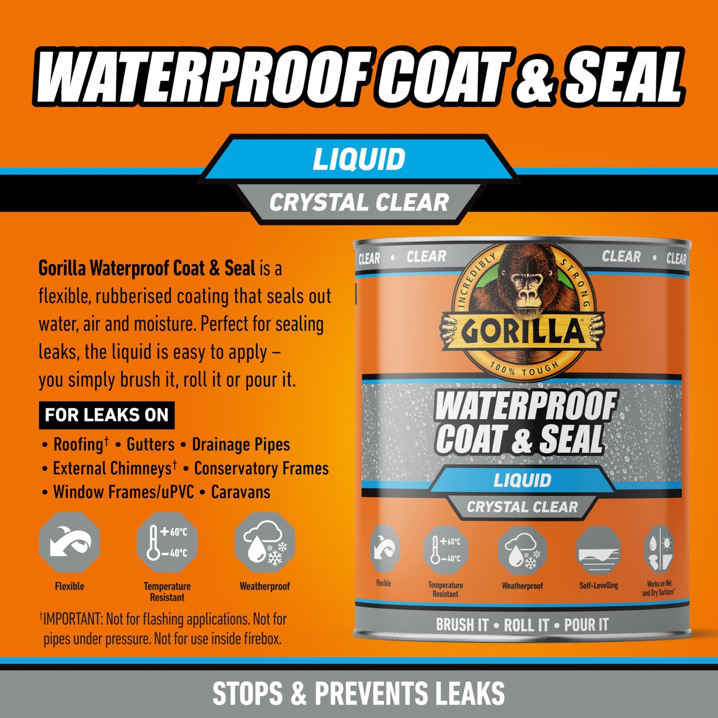 Gorilla Waterproof Coat & Seal Clear 473ml