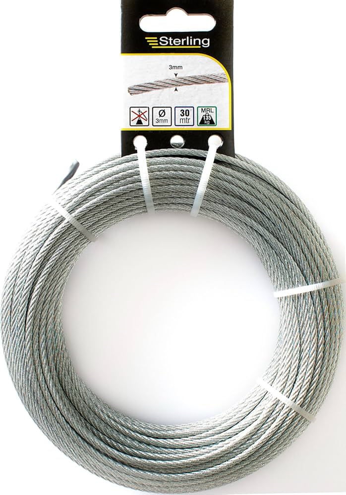 Sterling Galvanised Wire Rope 3mm x 30m