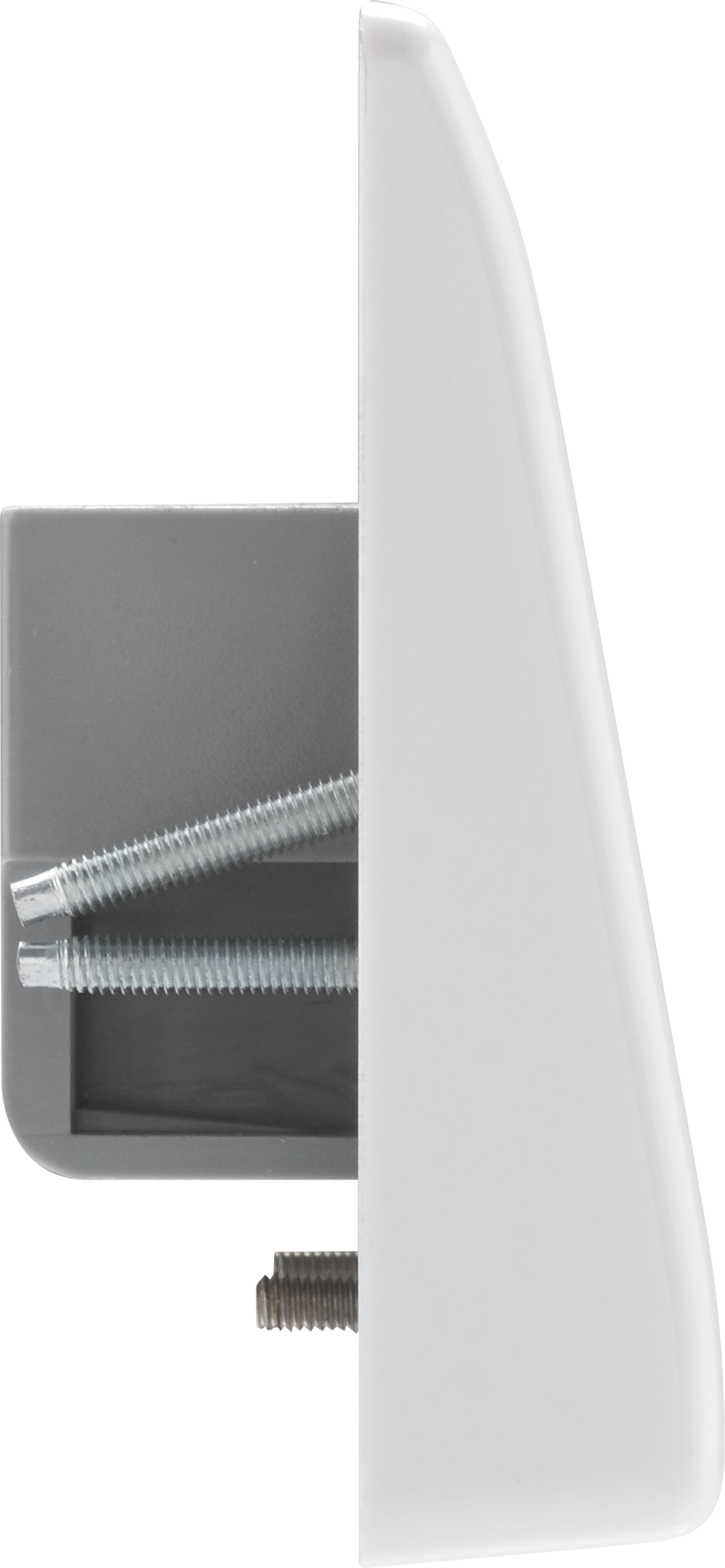 BG Nexus White Moulded 45A Flex Outlet Plate Bottom Entry