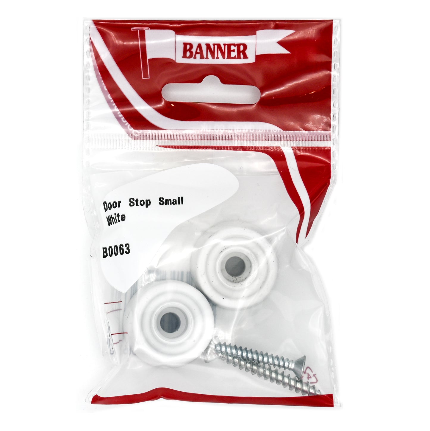 Banner White Small Door Stops 2 Pack