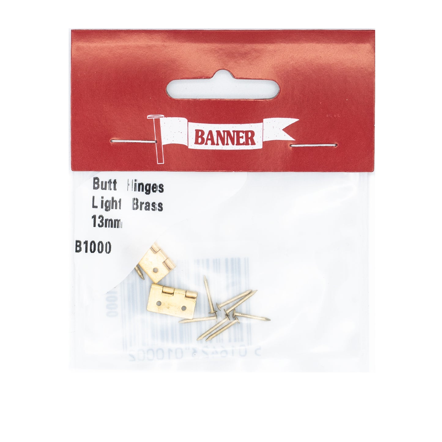 Banner Light Brass 13mm Butt Hinges 1 Pair