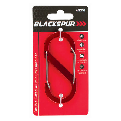 Blackspur AS216 Double Gated Aluminium Carabiner