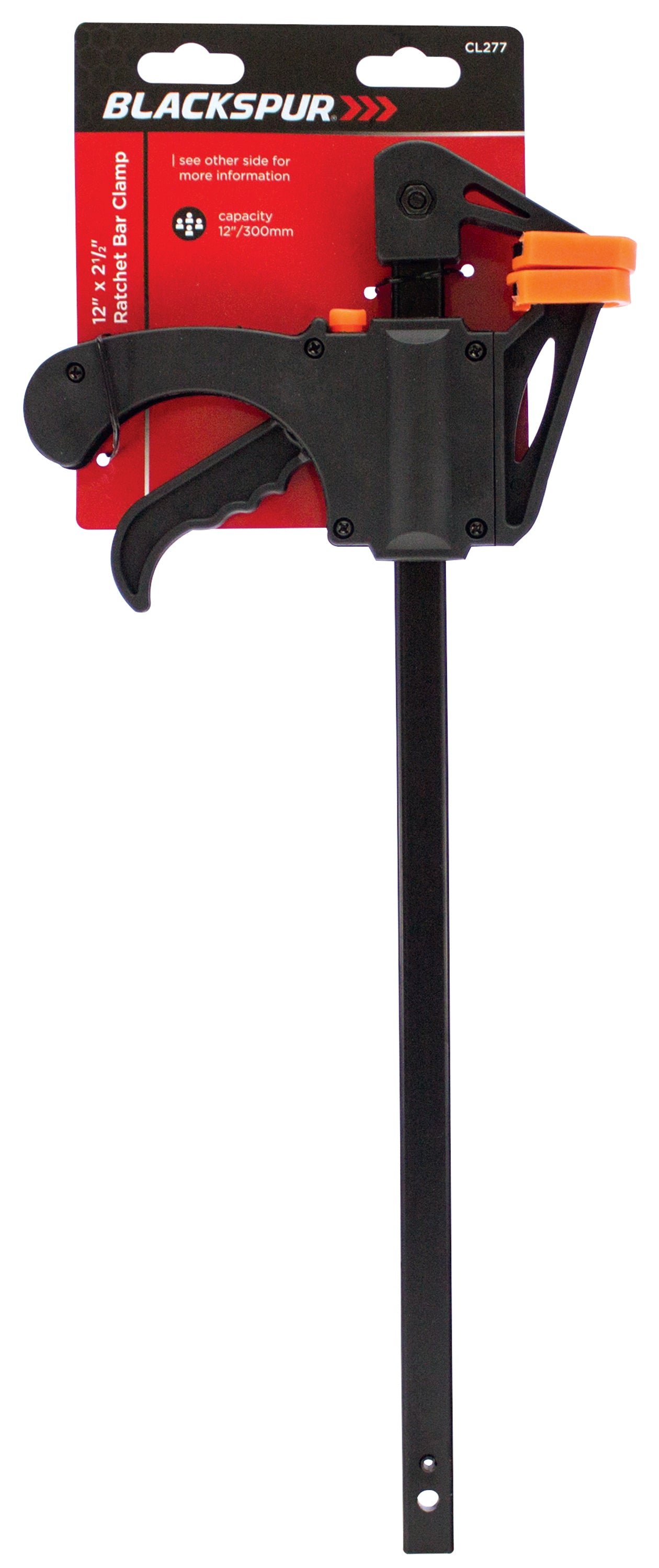 Blackspur CL277 12" x 2 1/2" Ratchet Bar Clamp