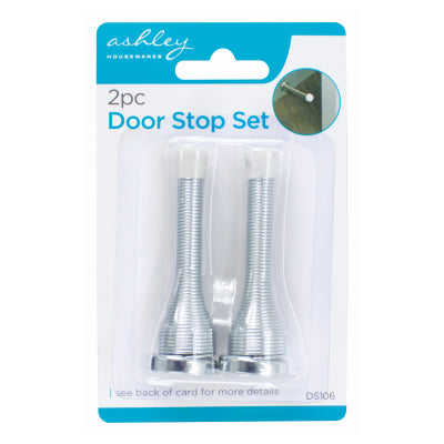 Ashley DS106 Chrome Spring Door Stops 2 Pack
