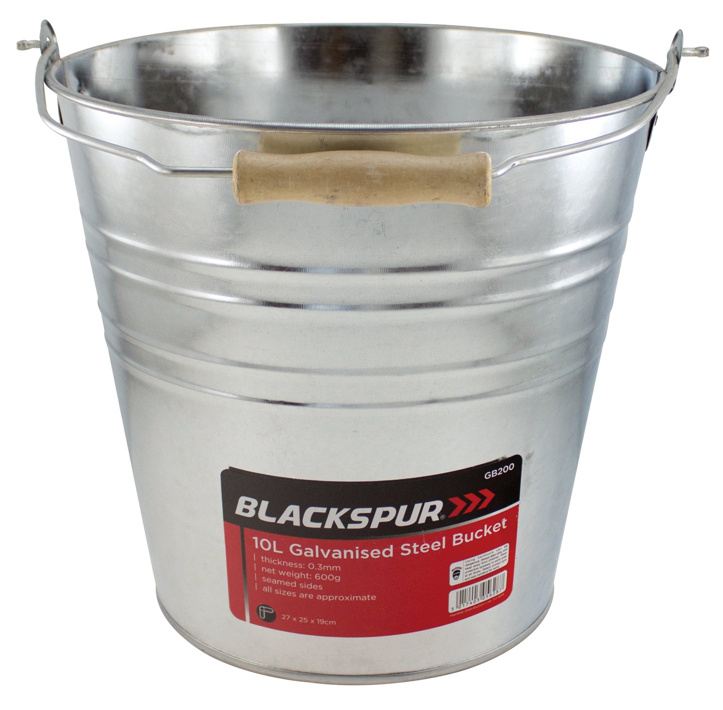Blackspur GB200 10L Galvanised Steel Bucket