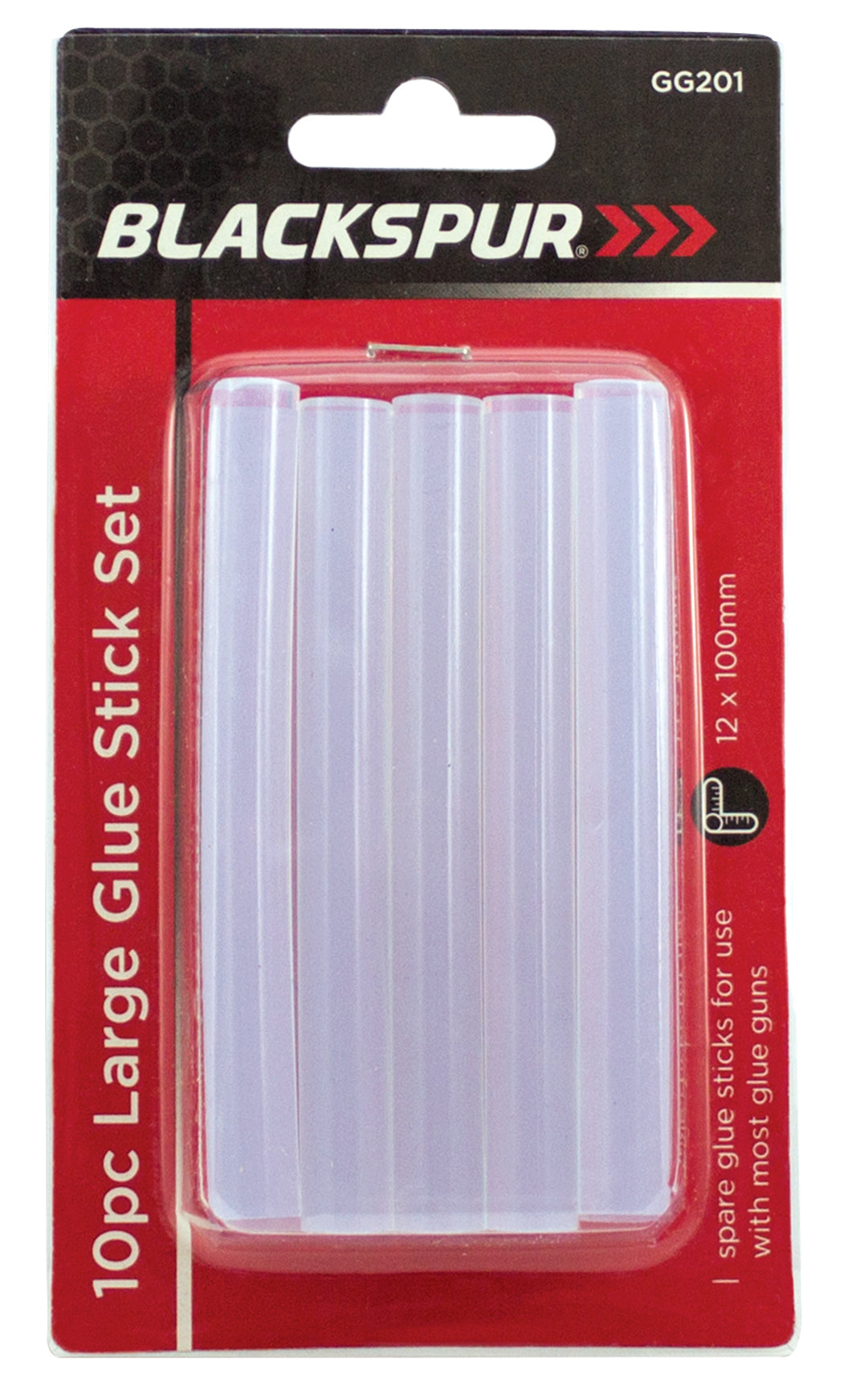 Blackspur GG201 Large Glue Gun Sticks 12mm x 100mm 10 Pack