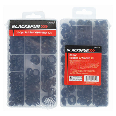 Blackspur OR206 260 Piece Rubber Grommet Kit