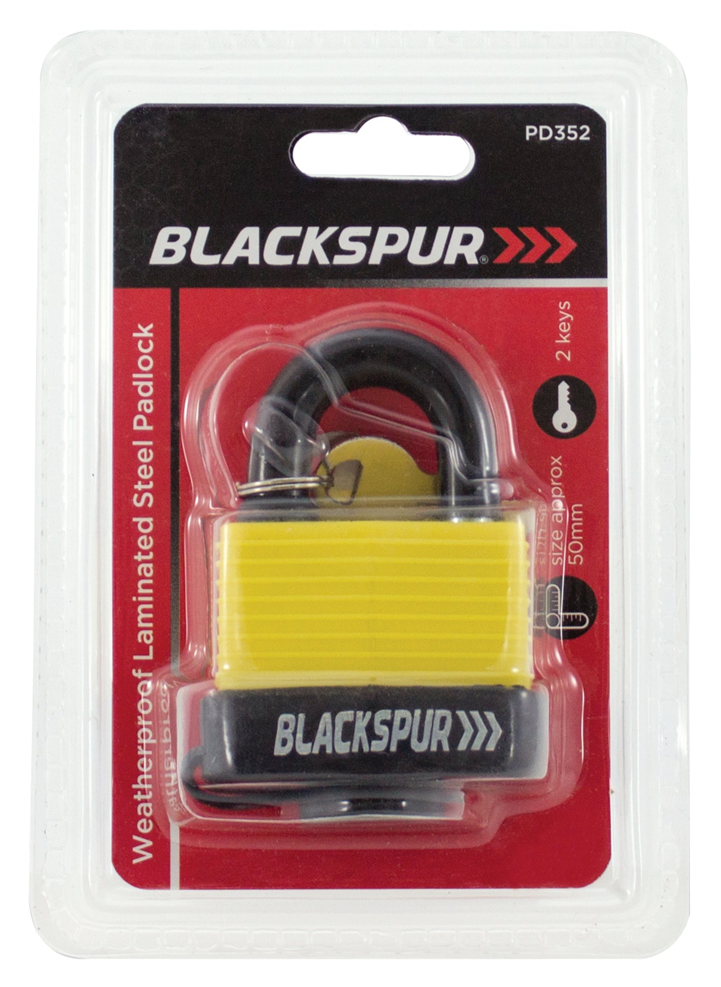 Blackspur PD352 50mm Weatherproof Laminated Steel Padlock