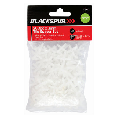 Blackspur TS101 3mm Tile Spacers 200 Pack