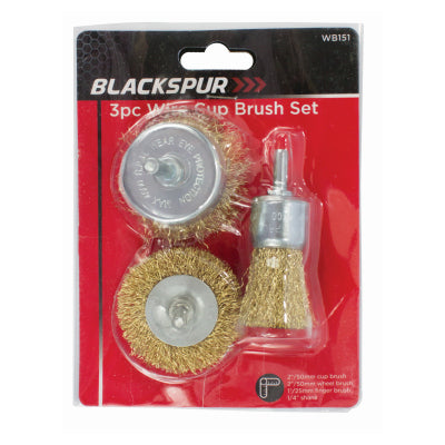 Blackspur WB151 3 Piece Wire Cup Brush Set