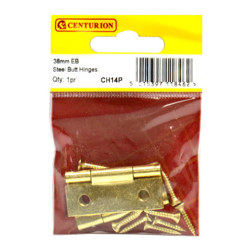 Centurion Brass Plated Steel Butt Hinge