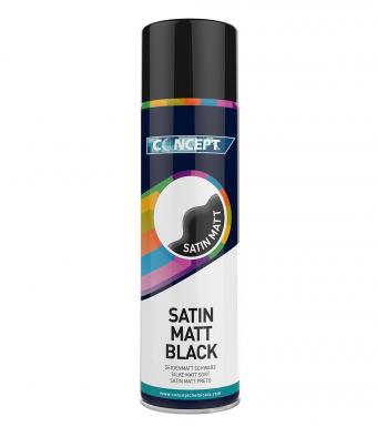 Concept Satin Matt Black Spray Paint 450ml