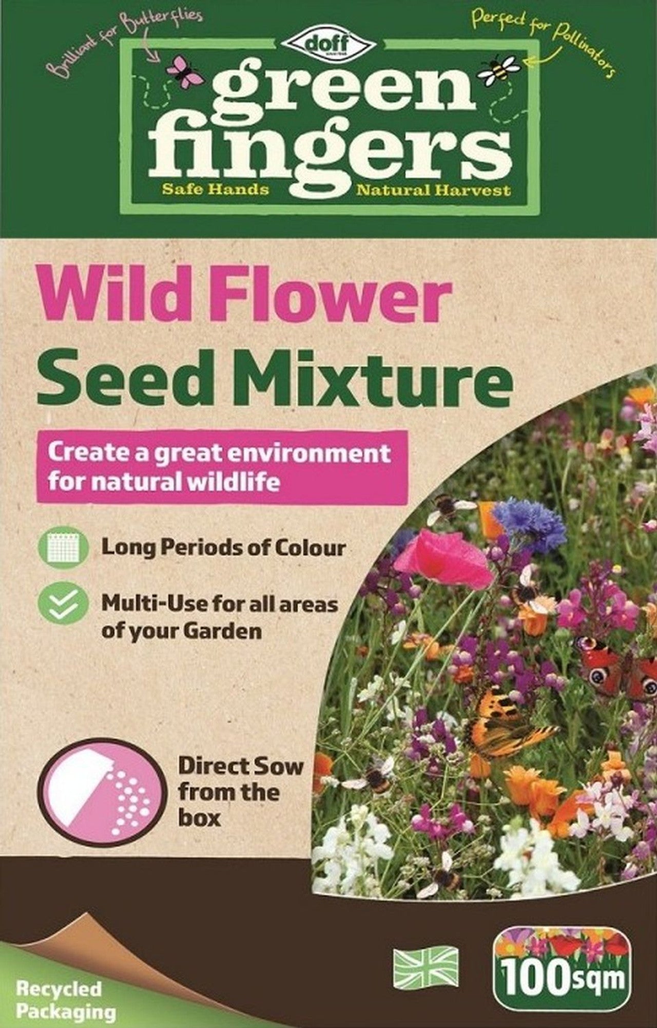 Doff Green Fingers Bee & Butterfly Wild Flower Seed Mix 1kg