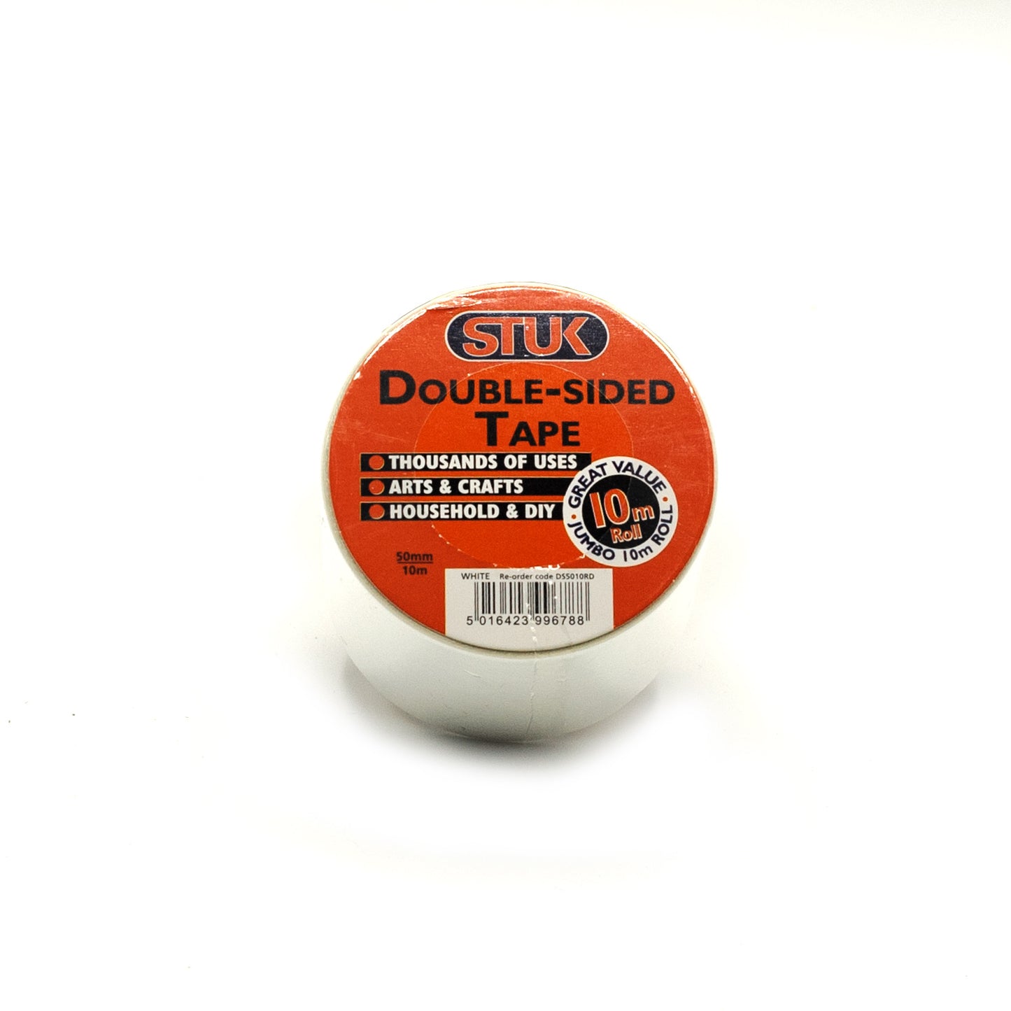 Stuk White Double Sided Tape 50mm x 10m