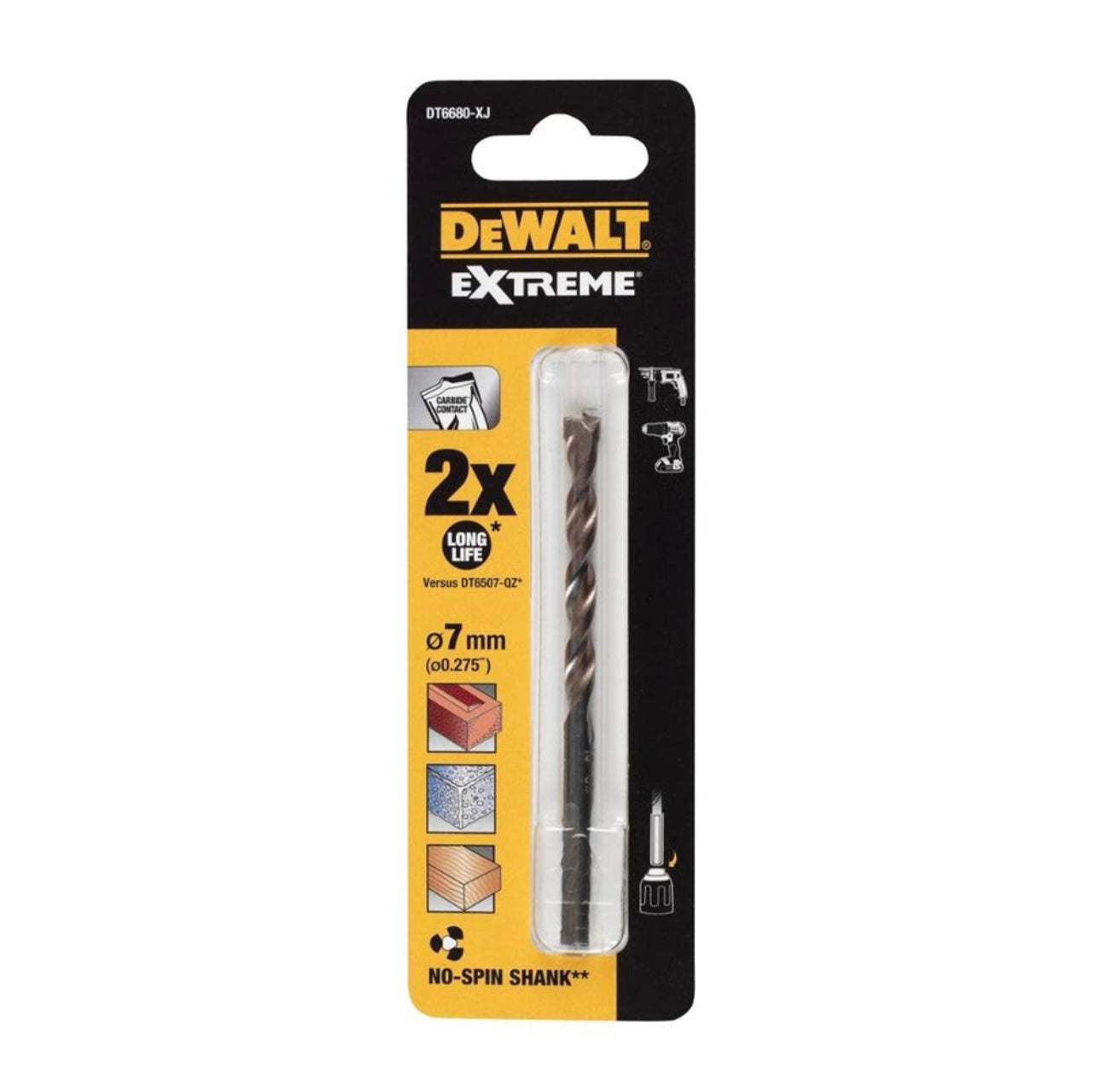 Dewalt Extreme Masonry Drill Bit 7 x 100mm