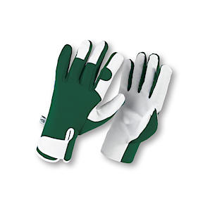 Spear & Jackson Kew Collection Leather Palm Gloves Green Medium