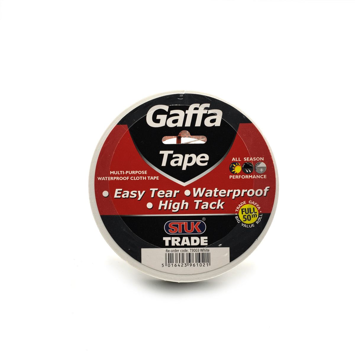 Stuk White Gaffa Tape 50mm x 50m