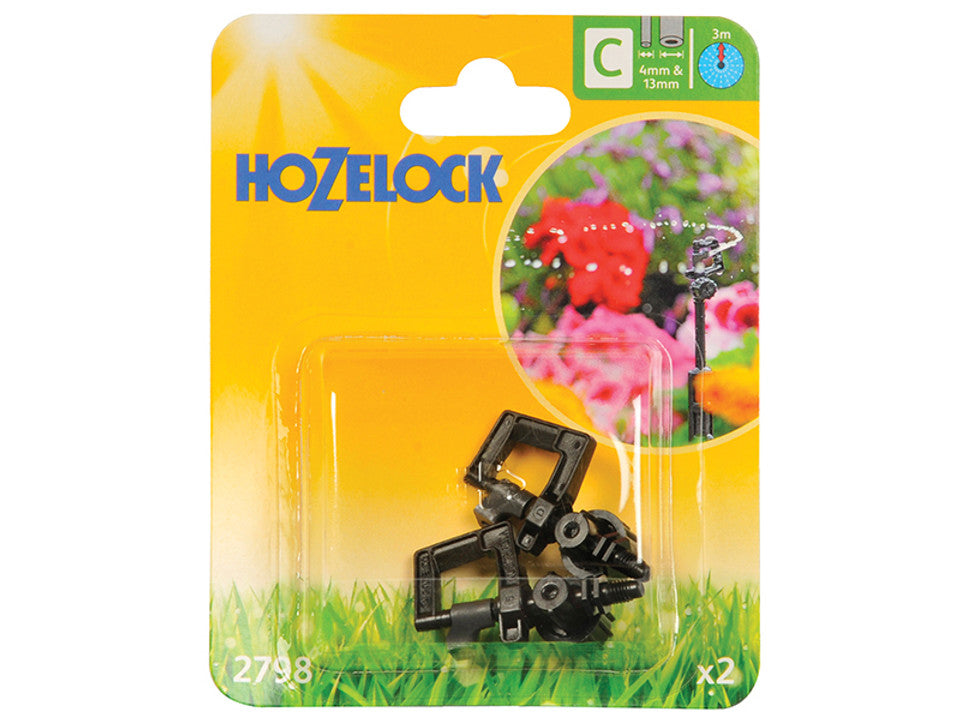 Hozelock 2798 Mini Sprinkler 4mm/13mm 2 Pack