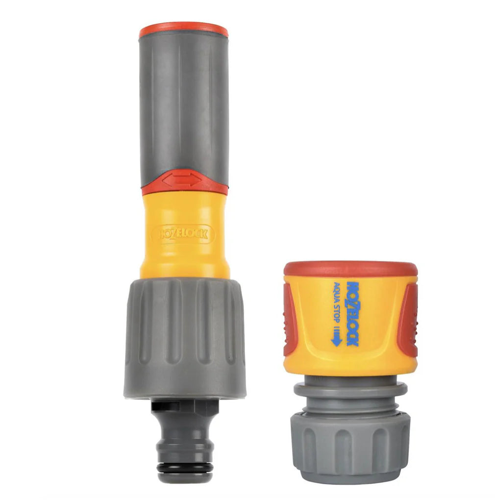 Hozelock 3 in 1 Nozzle & Water Stop Connector
