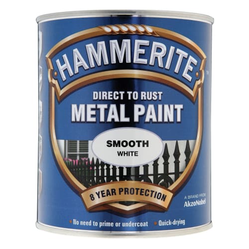 Hammerite Direct to Rust Metal Paint Smooth White