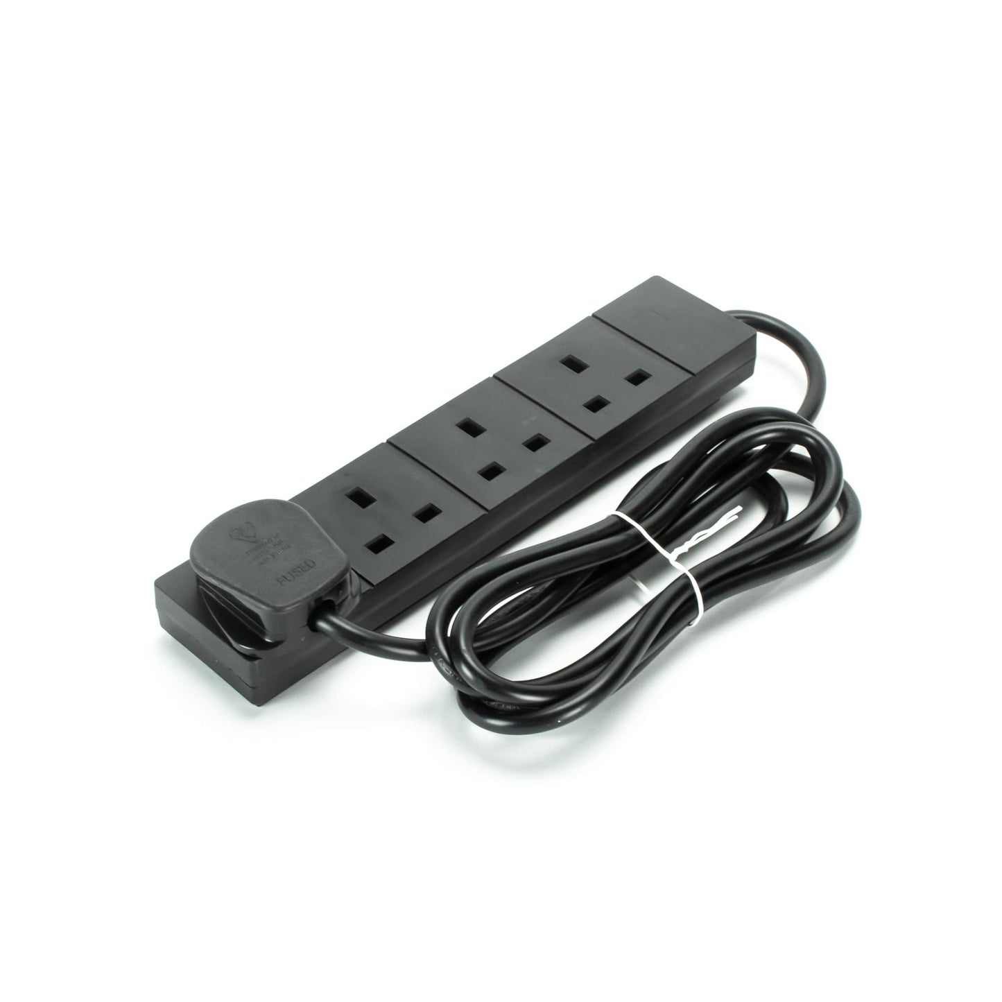 Status 4 Gang 2 Metre Black Extension Lead