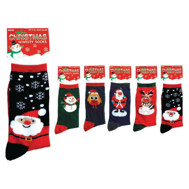 Otterdene Mens Novelty Christmas Socks
