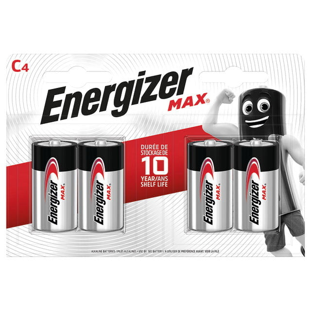 Energizer Max C Battery 4 Pack