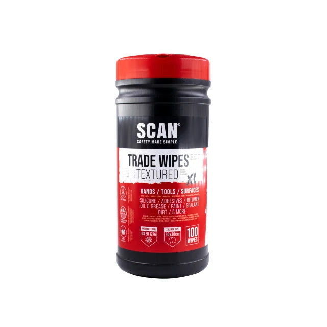 Scan Heavy Duty Textured Trade Wipes 100 Pack
